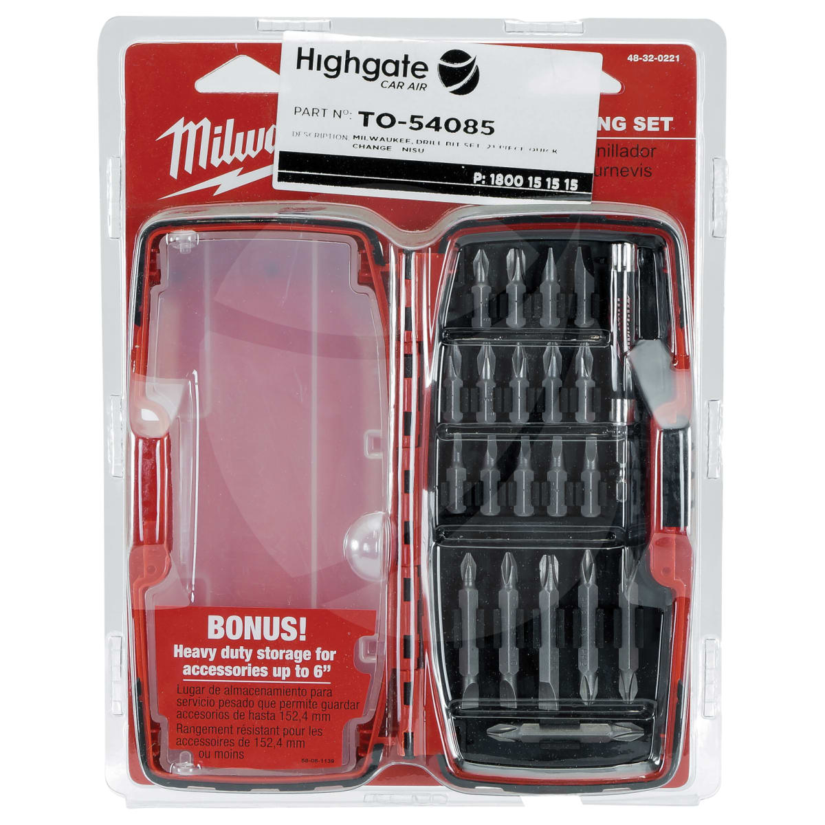 Milwaukee quick store change drill bits
